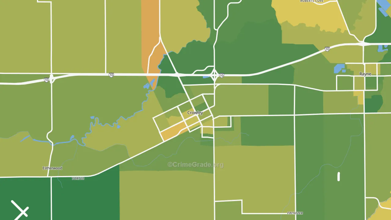 70526, LA Map of Vehicle Theft Rates