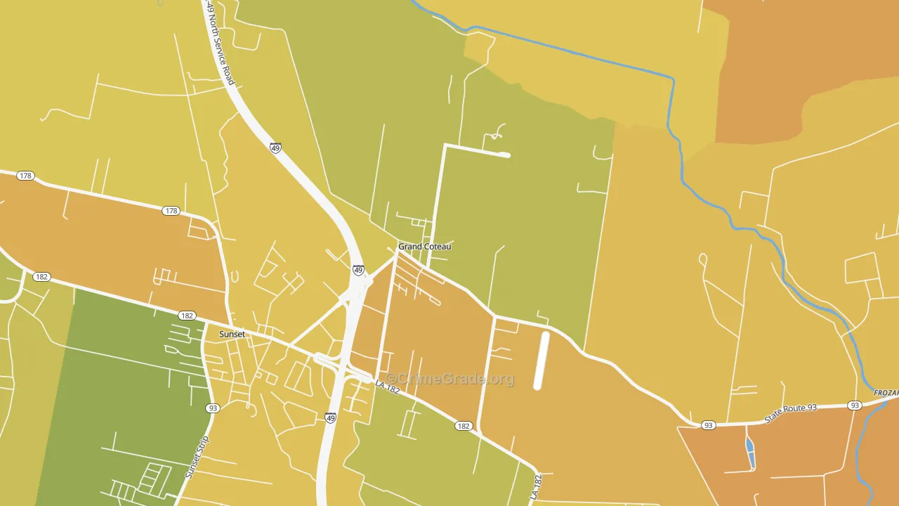 70541, LA Map of Vehicle Theft Rates