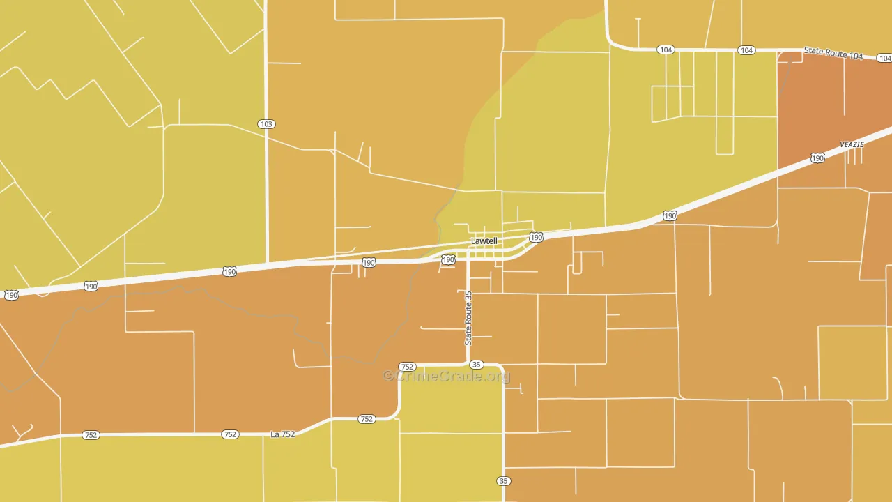 70550, LA Map of Vehicle Theft Rates