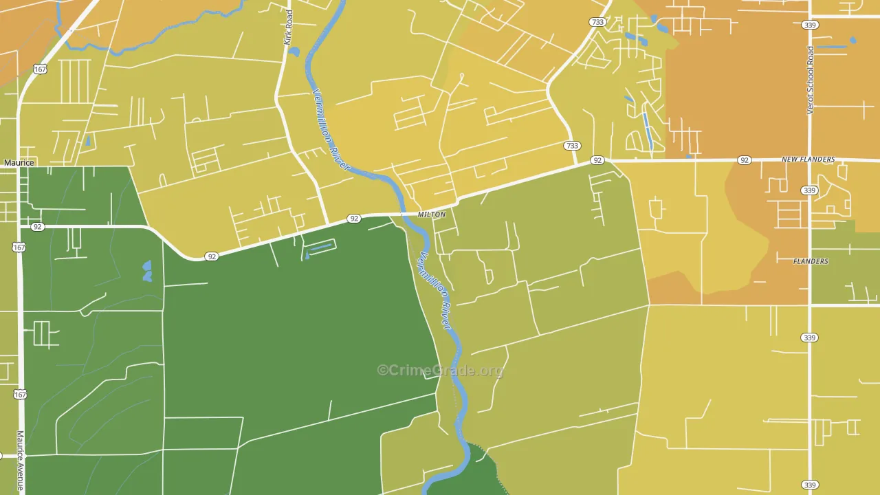 70558, LA Map of Vehicle Theft Rates