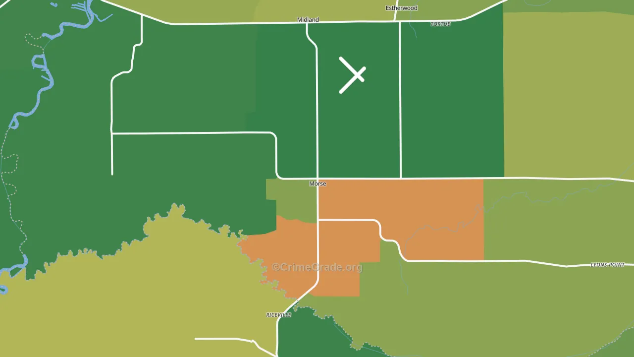 70559, LA Map of Vehicle Theft Rates
