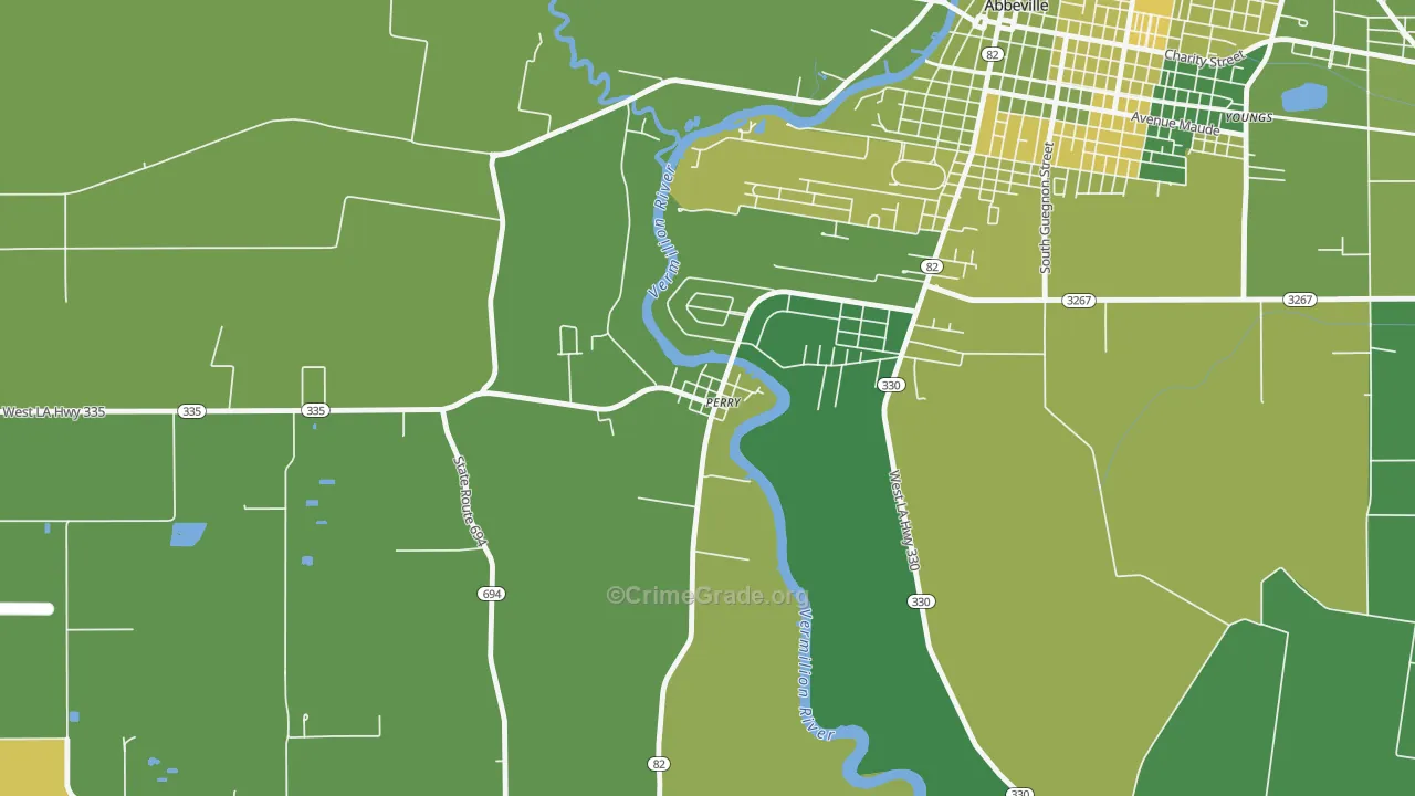 70575, LA Map of Vehicle Theft Rates