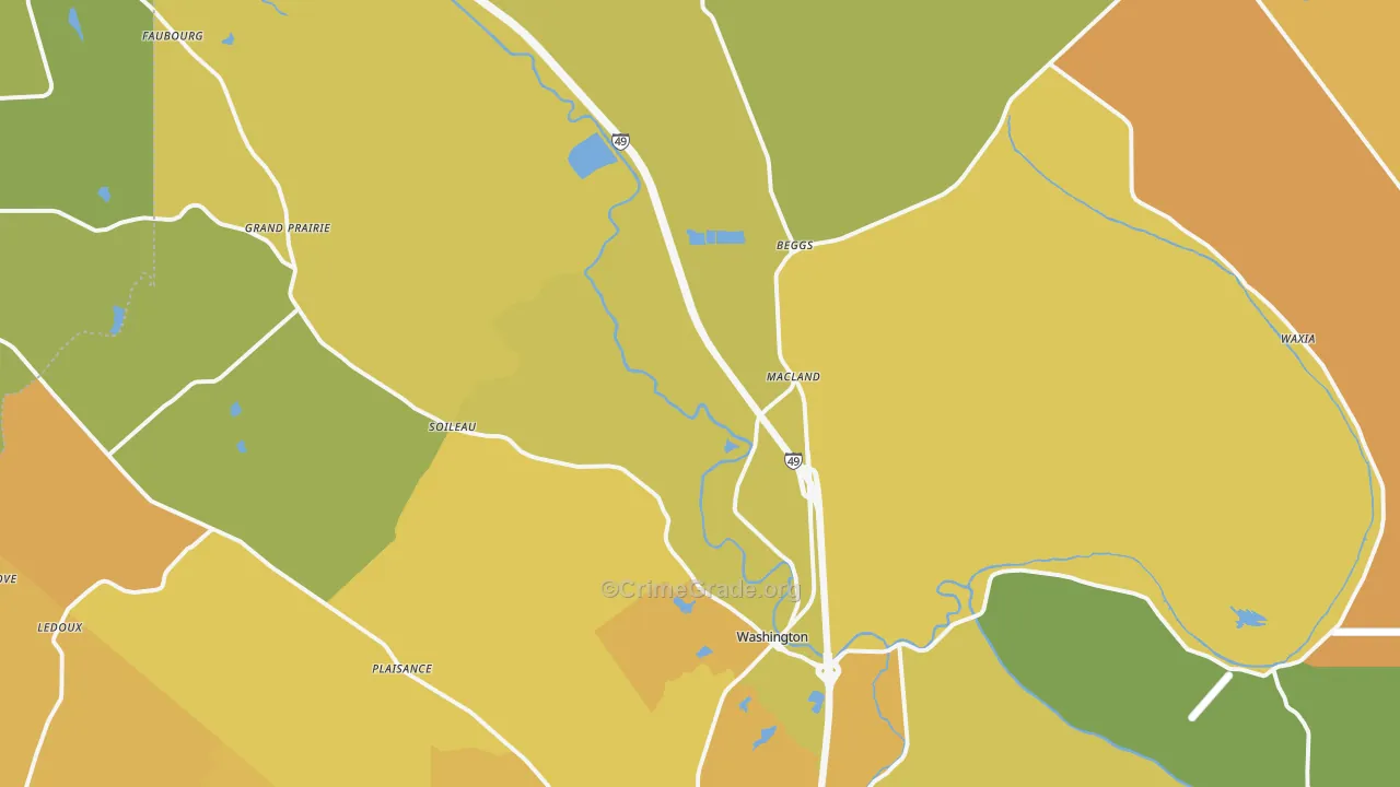 70589, LA Map of Vehicle Theft Rates