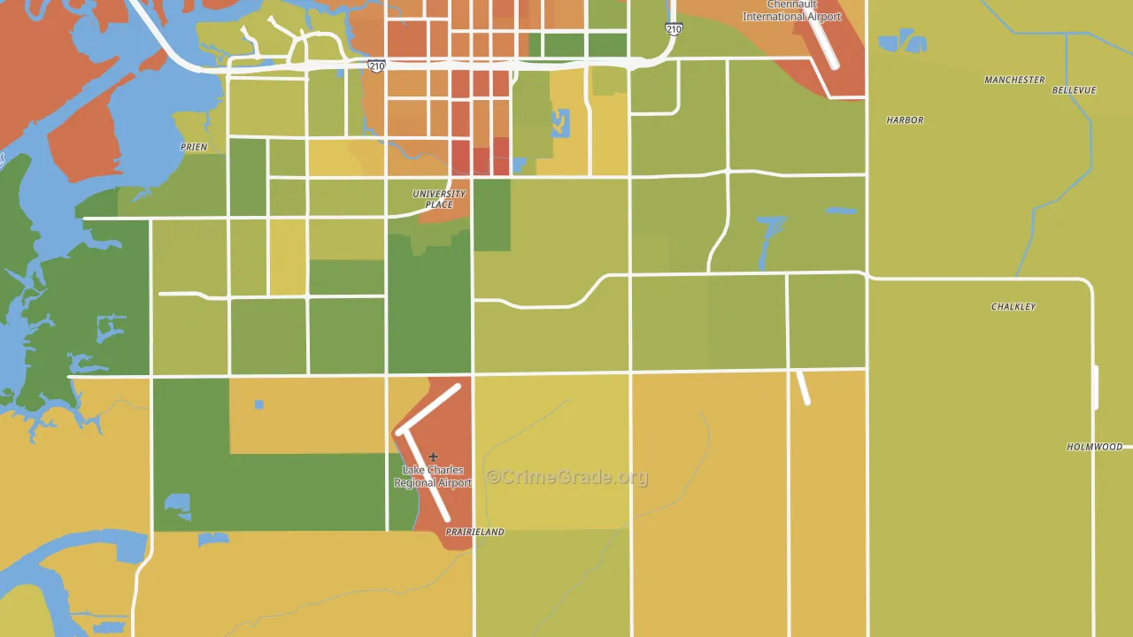 70607, LA Map of Vehicle Theft Rates