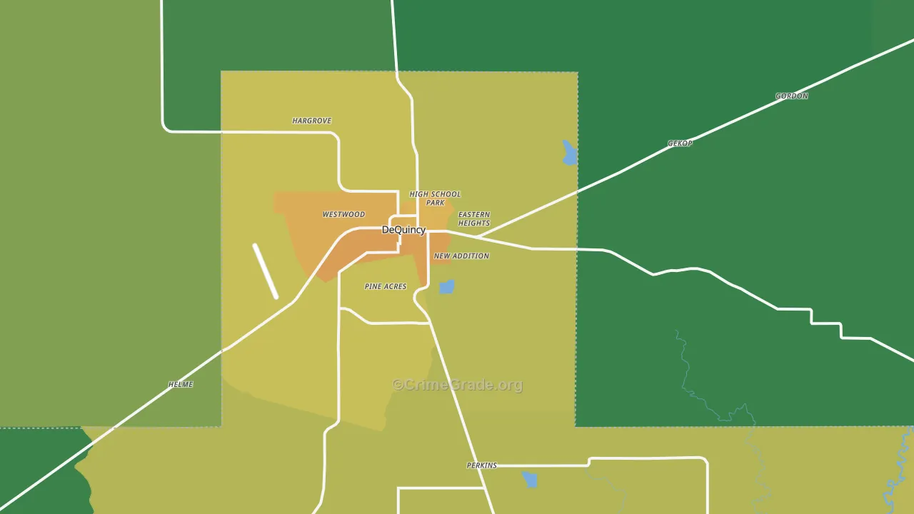 70633, LA Map of Vehicle Theft Rates