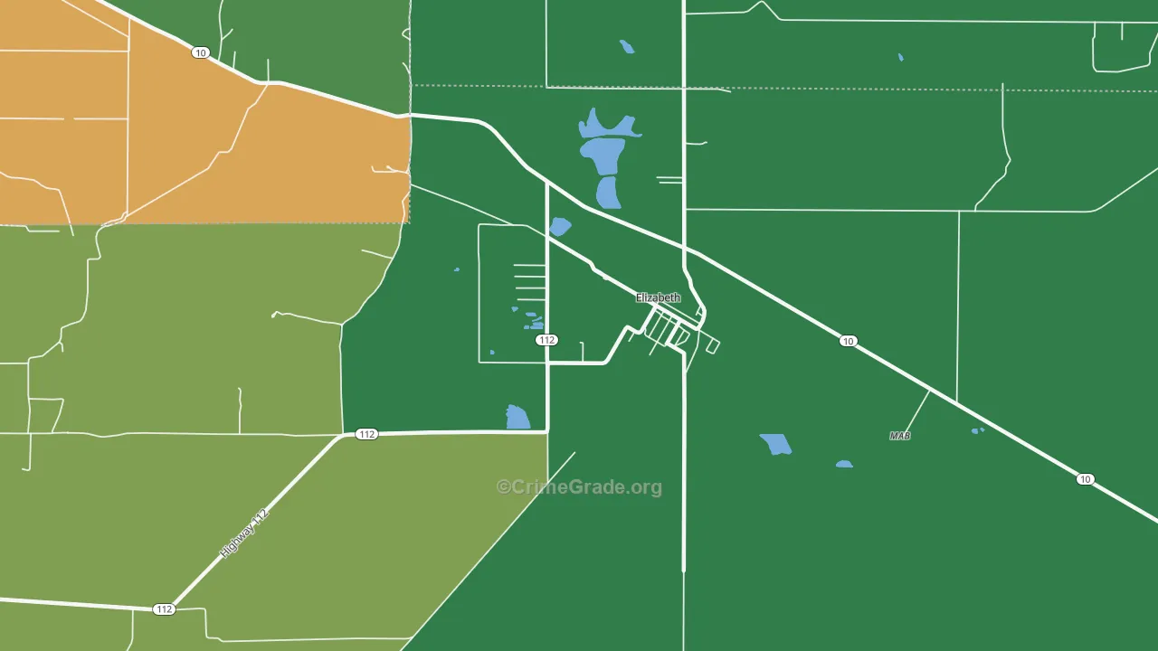 70638, LA Map of Vehicle Theft Rates
