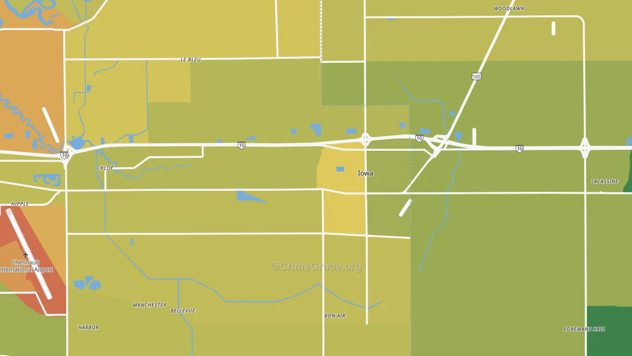 70647, LA Map of Vehicle Theft Rates