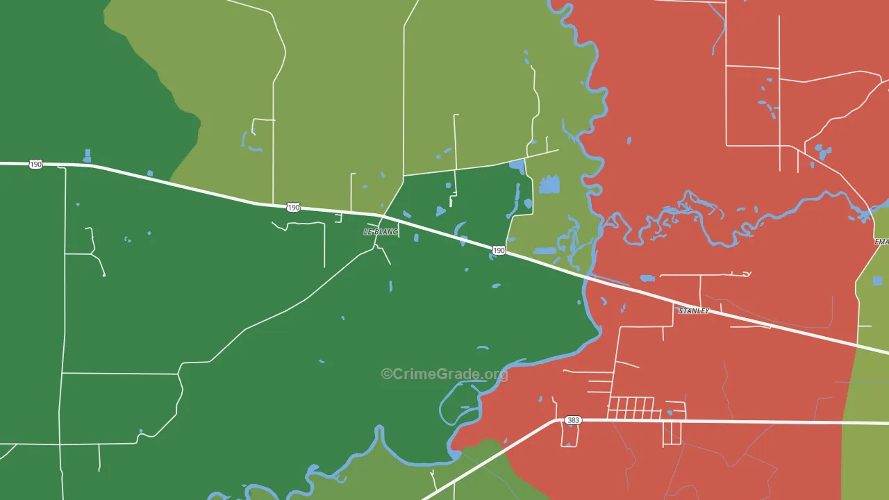 70651, LA Map of Vehicle Theft Rates