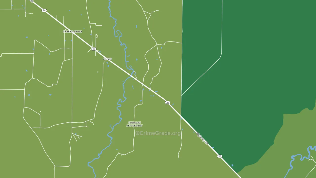 70654, LA Map of Vehicle Theft Rates