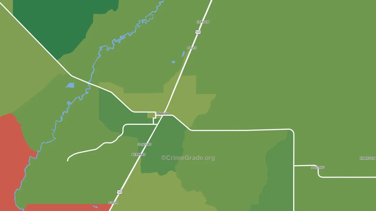 70655, LA Map of Vehicle Theft Rates
