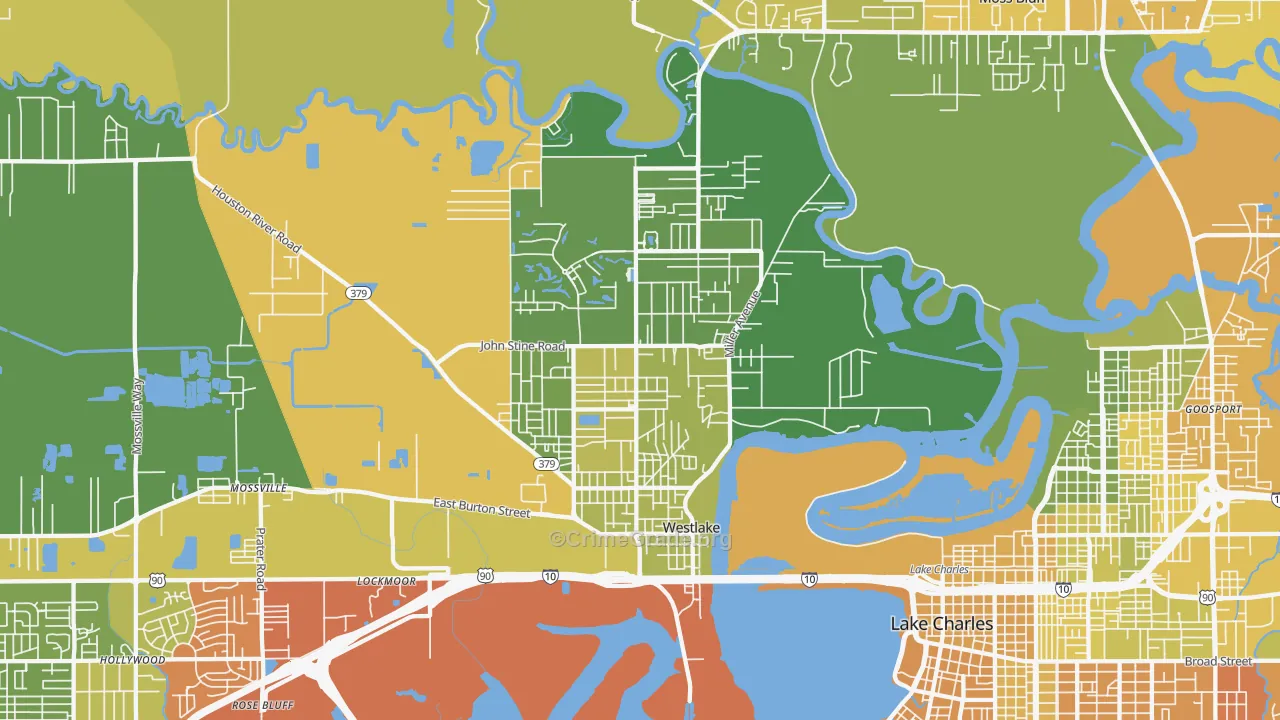 70669, LA Map of Vehicle Theft Rates
