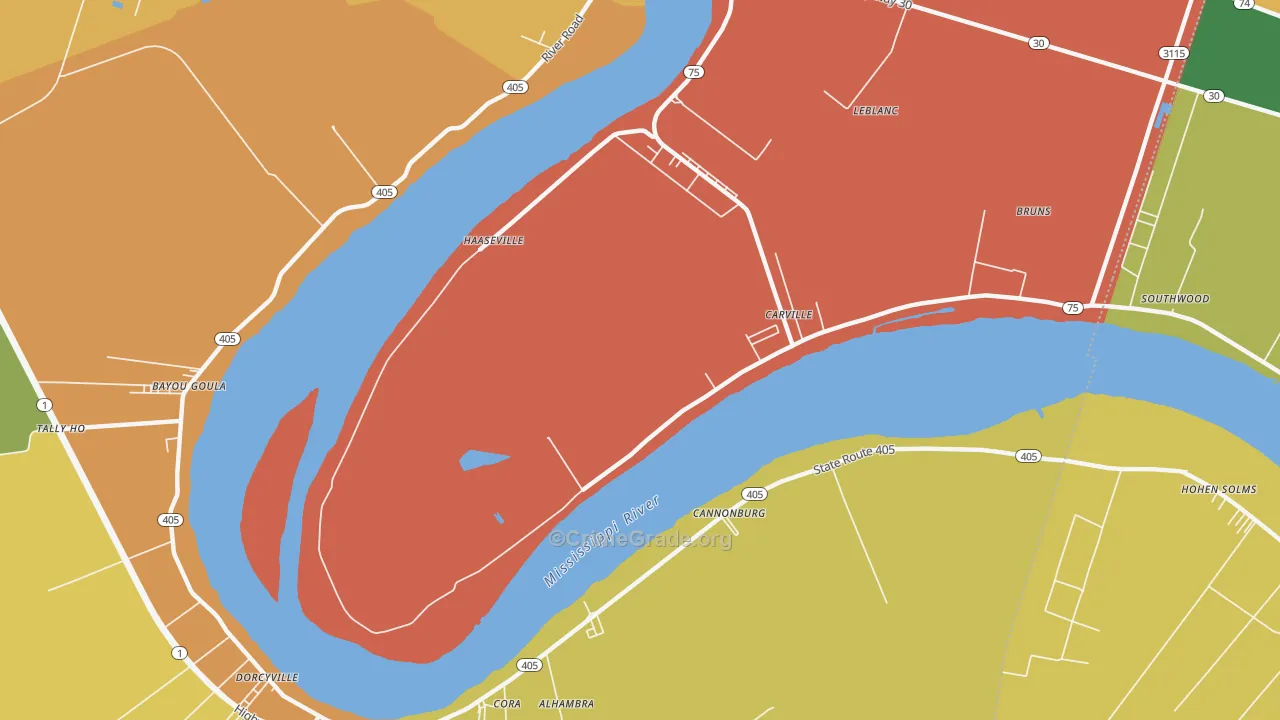 70721, LA Map of Vehicle Theft Rates