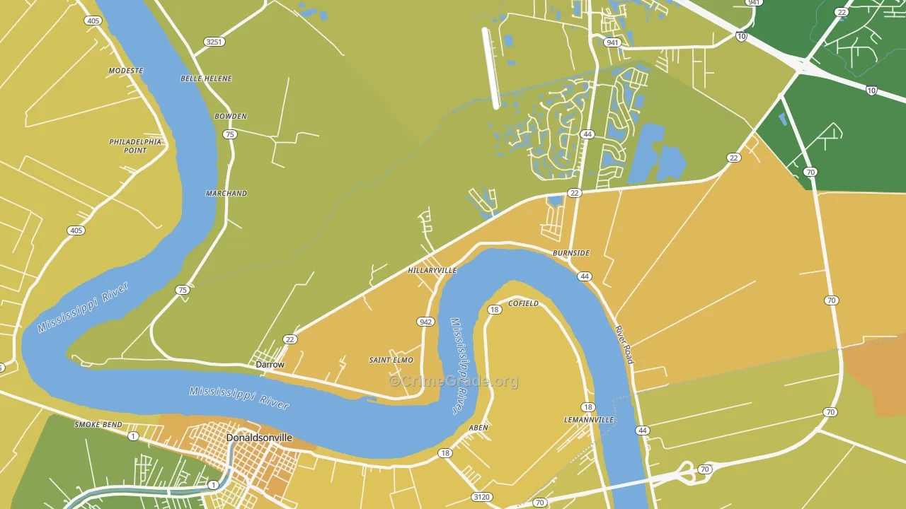 70725, LA Map of Vehicle Theft Rates