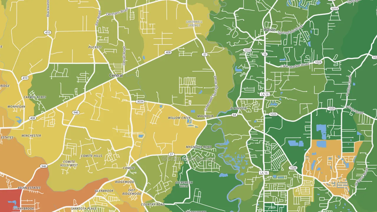 70739, LA Map of Vehicle Theft Rates