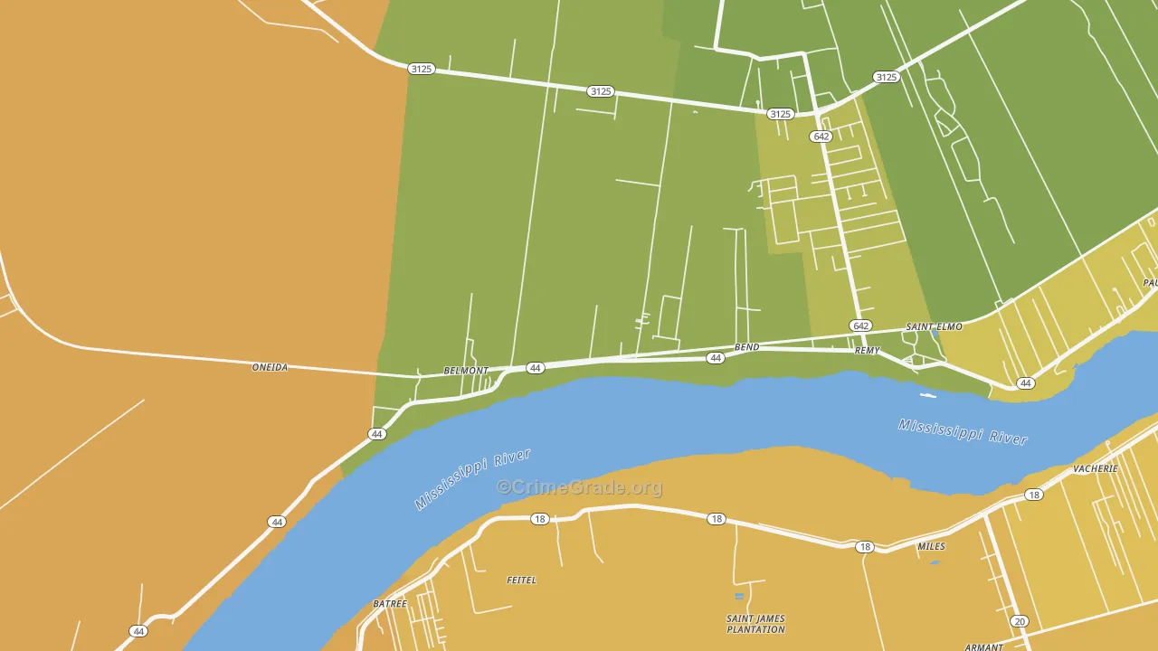 70743, LA Map of Vehicle Theft Rates