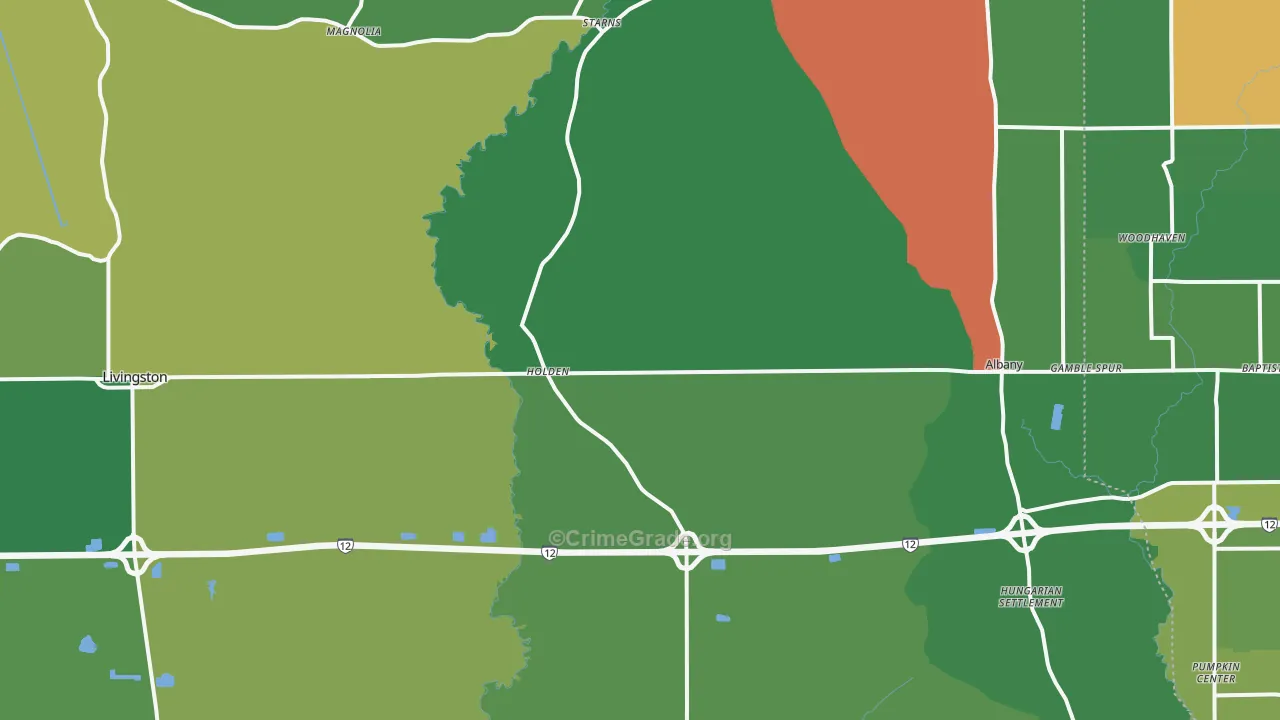 70744, LA Map of Vehicle Theft Rates