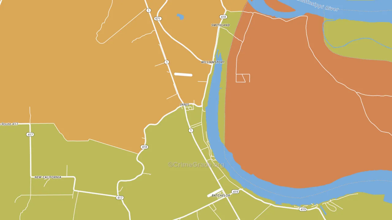 70747, LA Map of Vehicle Theft Rates