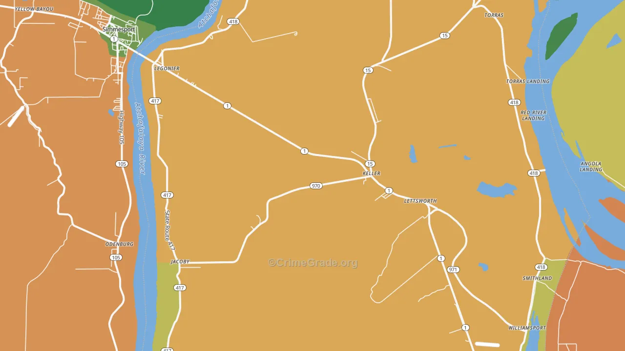 70753, LA Map of Vehicle Theft Rates