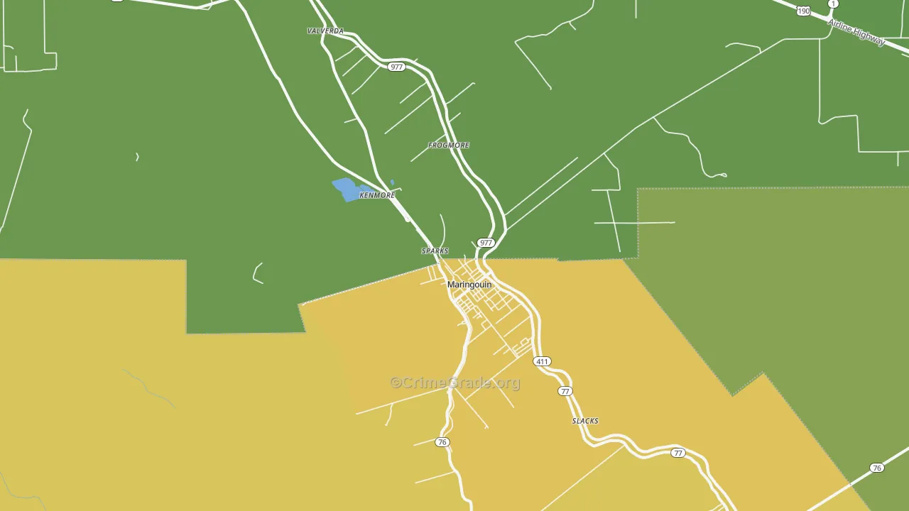 70757, LA Map of Vehicle Theft Rates