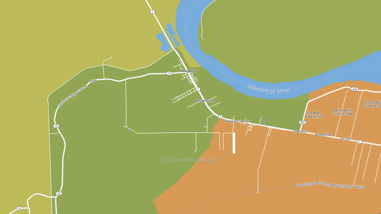 70759, LA Map of Vehicle Theft Rates