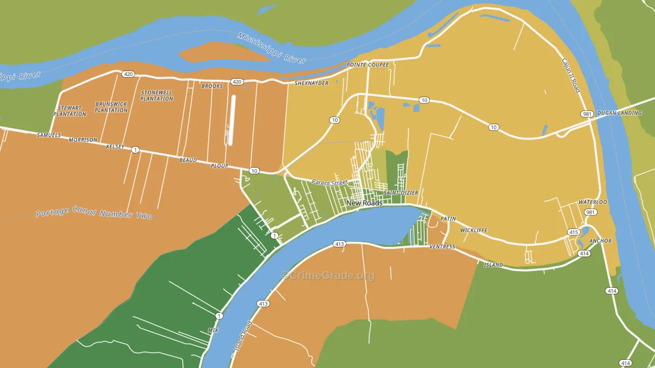 70760, LA Map of Vehicle Theft Rates