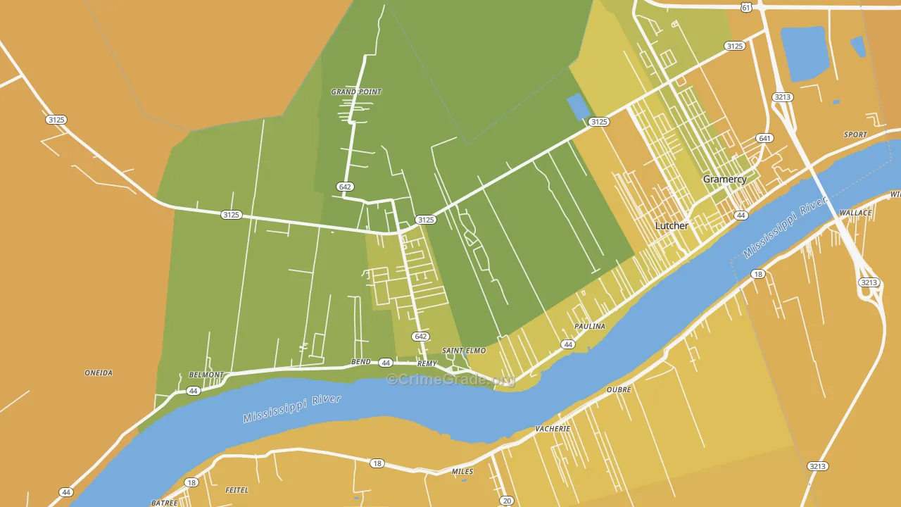 70763, LA Map of Vehicle Theft Rates
