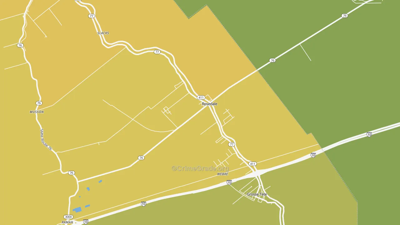 70772, LA Map of Vehicle Theft Rates