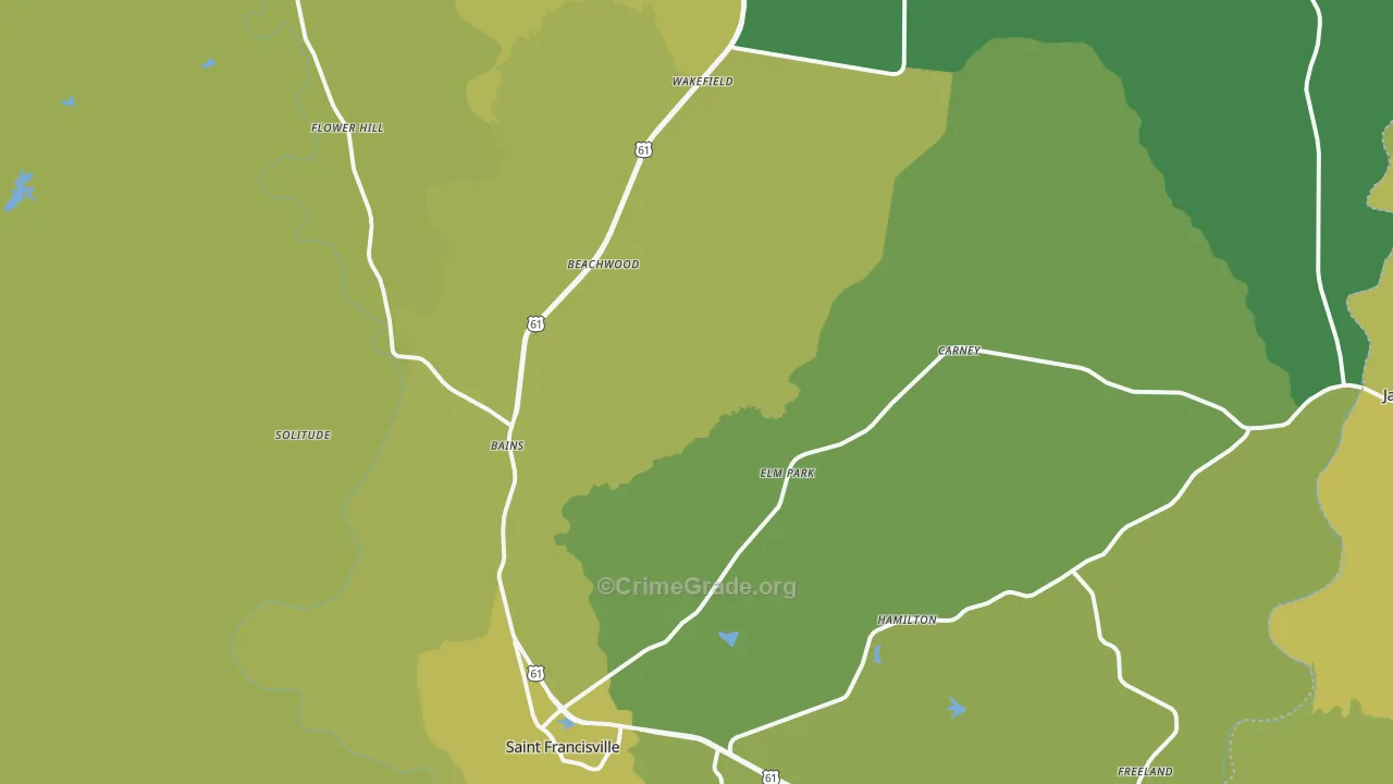 70775, LA Map of Vehicle Theft Rates