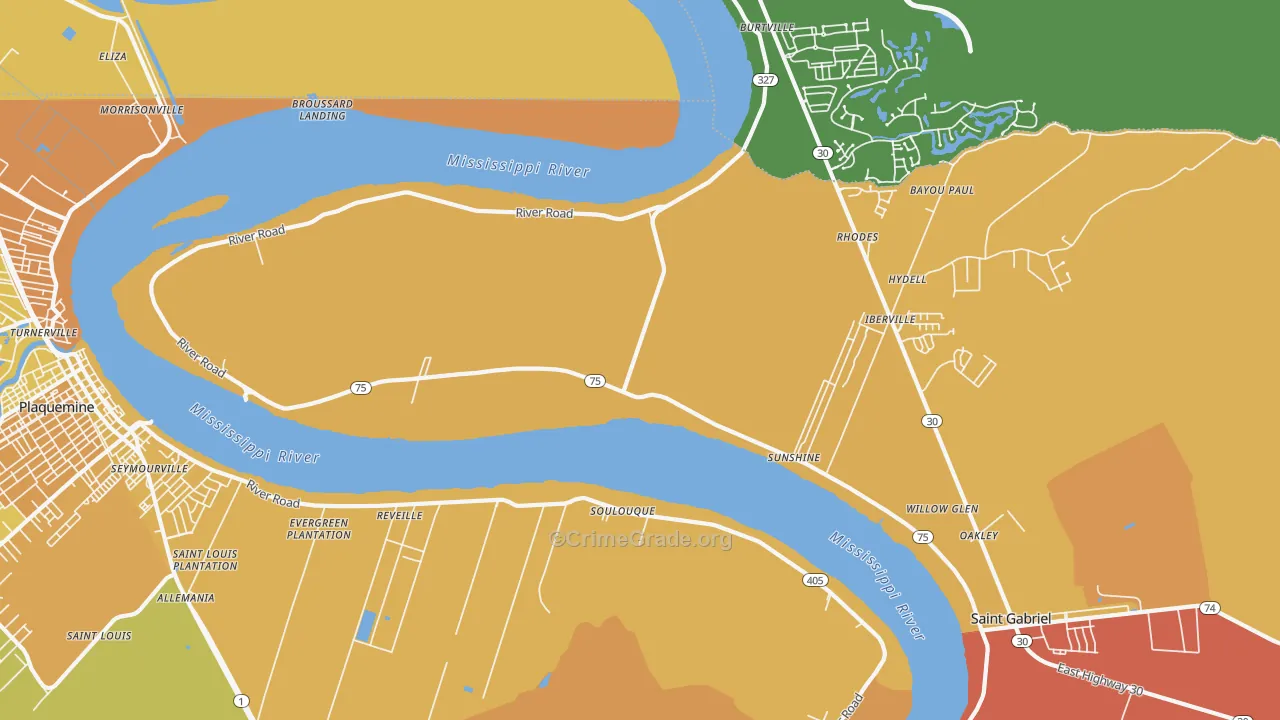 70780, LA Map of Vehicle Theft Rates