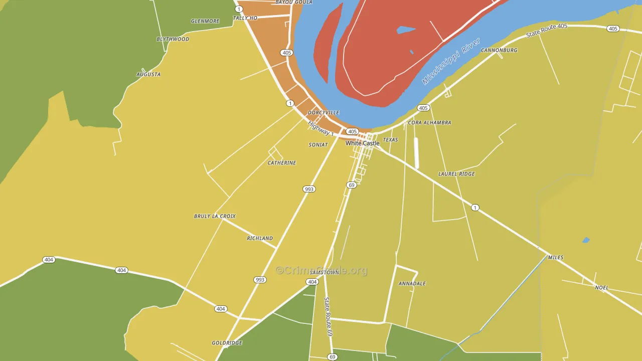70788, LA Map of Vehicle Theft Rates