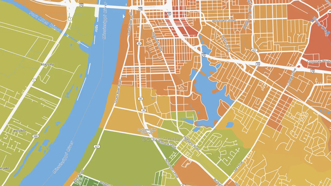 70803, LA Map of Vehicle Theft Rates