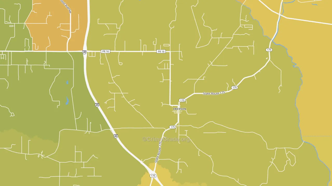 71027, LA Map of Vehicle Theft Rates