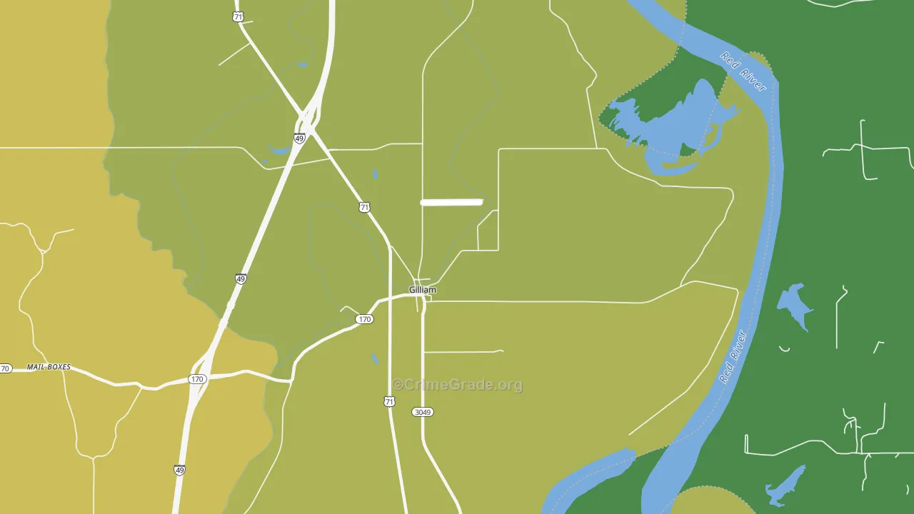 71029, LA Map of Vehicle Theft Rates