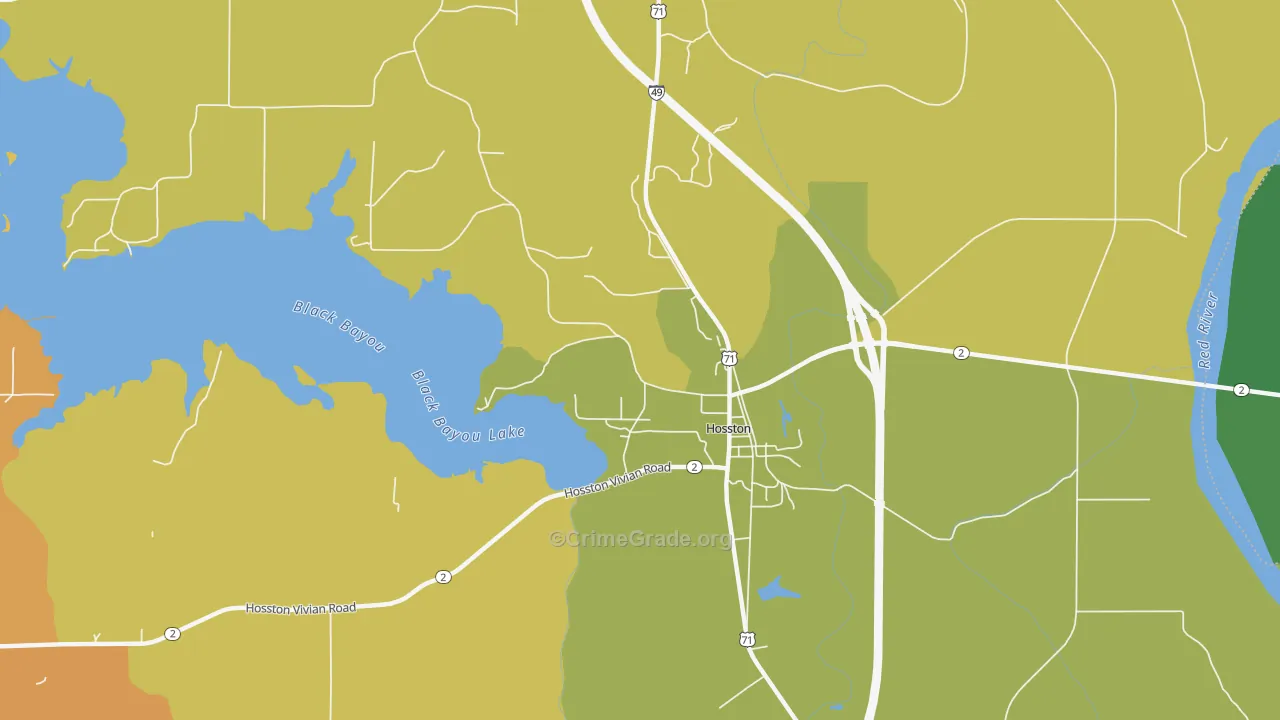 71043, LA Map of Vehicle Theft Rates
