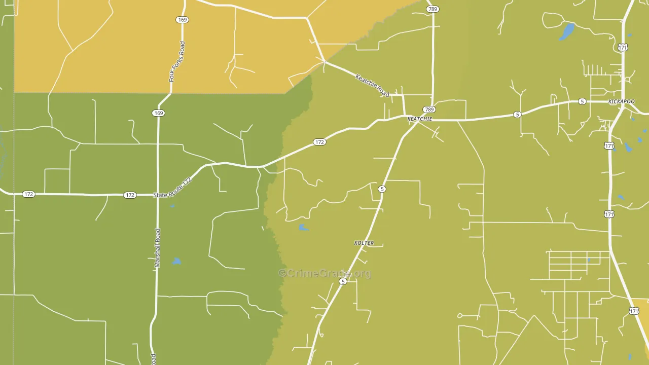 71046, LA Map of Vehicle Theft Rates