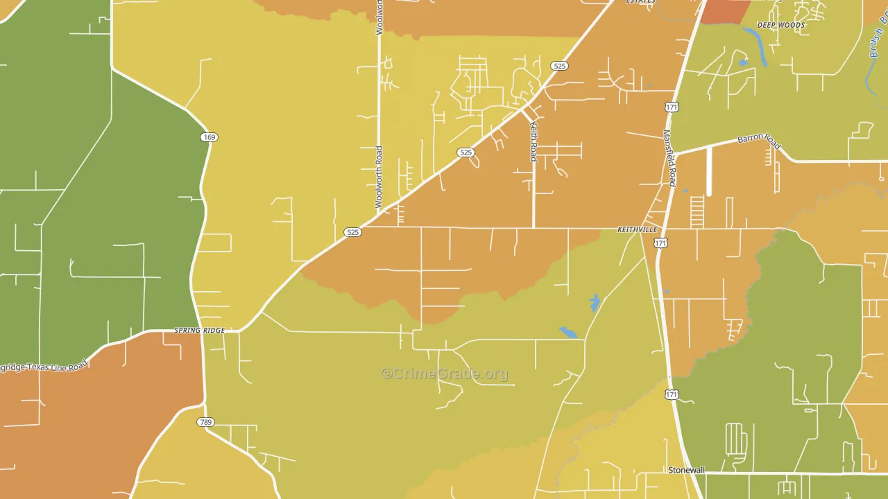 71047, LA Map of Vehicle Theft Rates