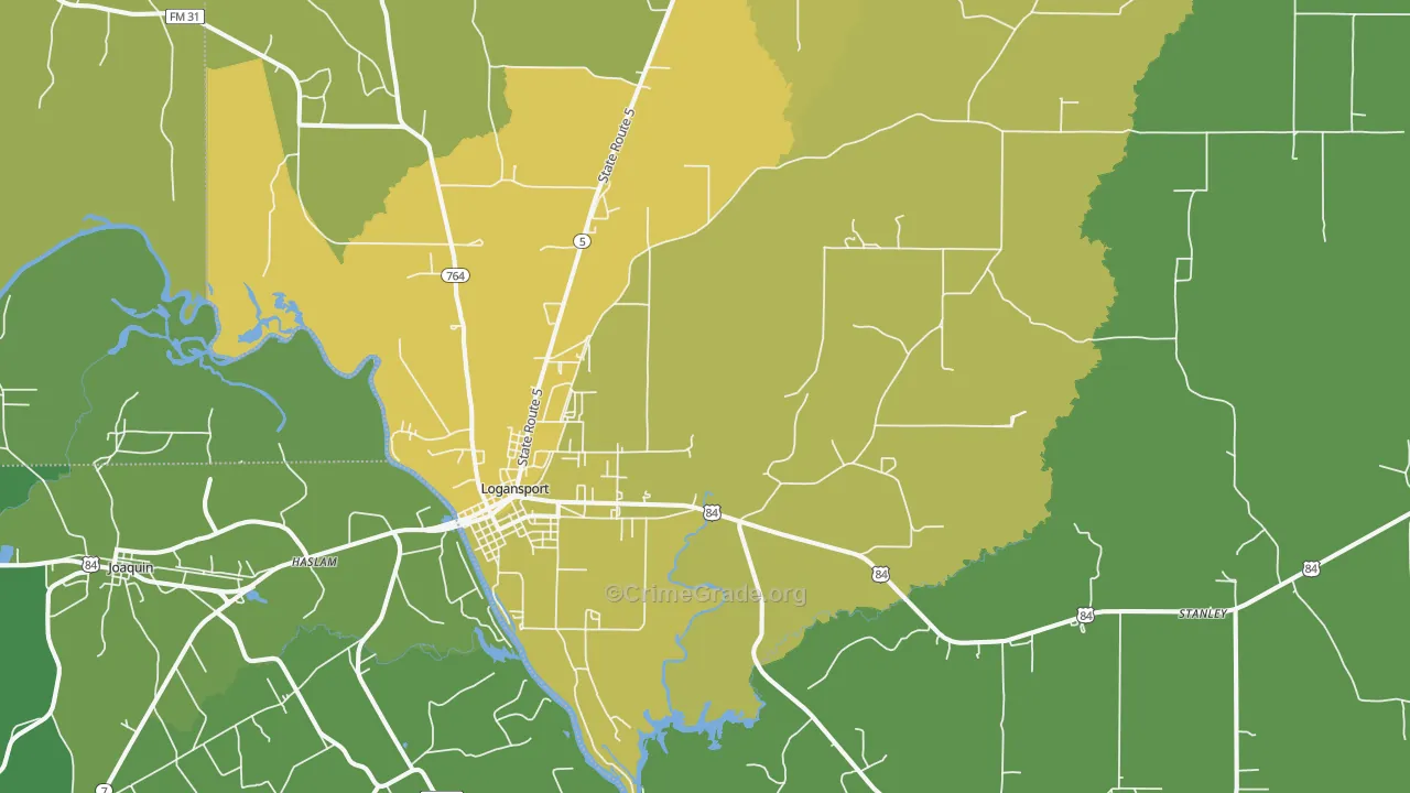 71049, LA Map of Vehicle Theft Rates