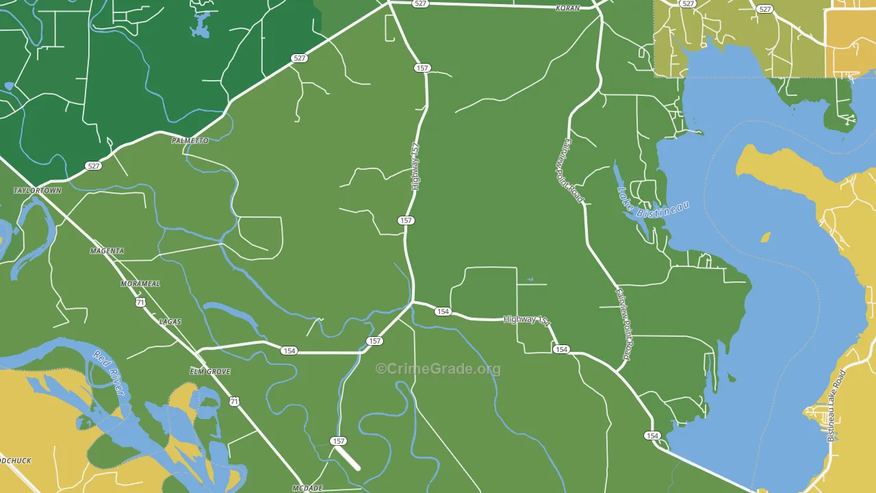 71051, LA Map of Vehicle Theft Rates