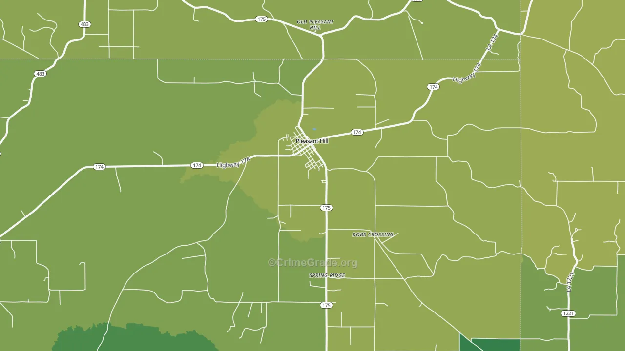 71065, LA Map of Vehicle Theft Rates