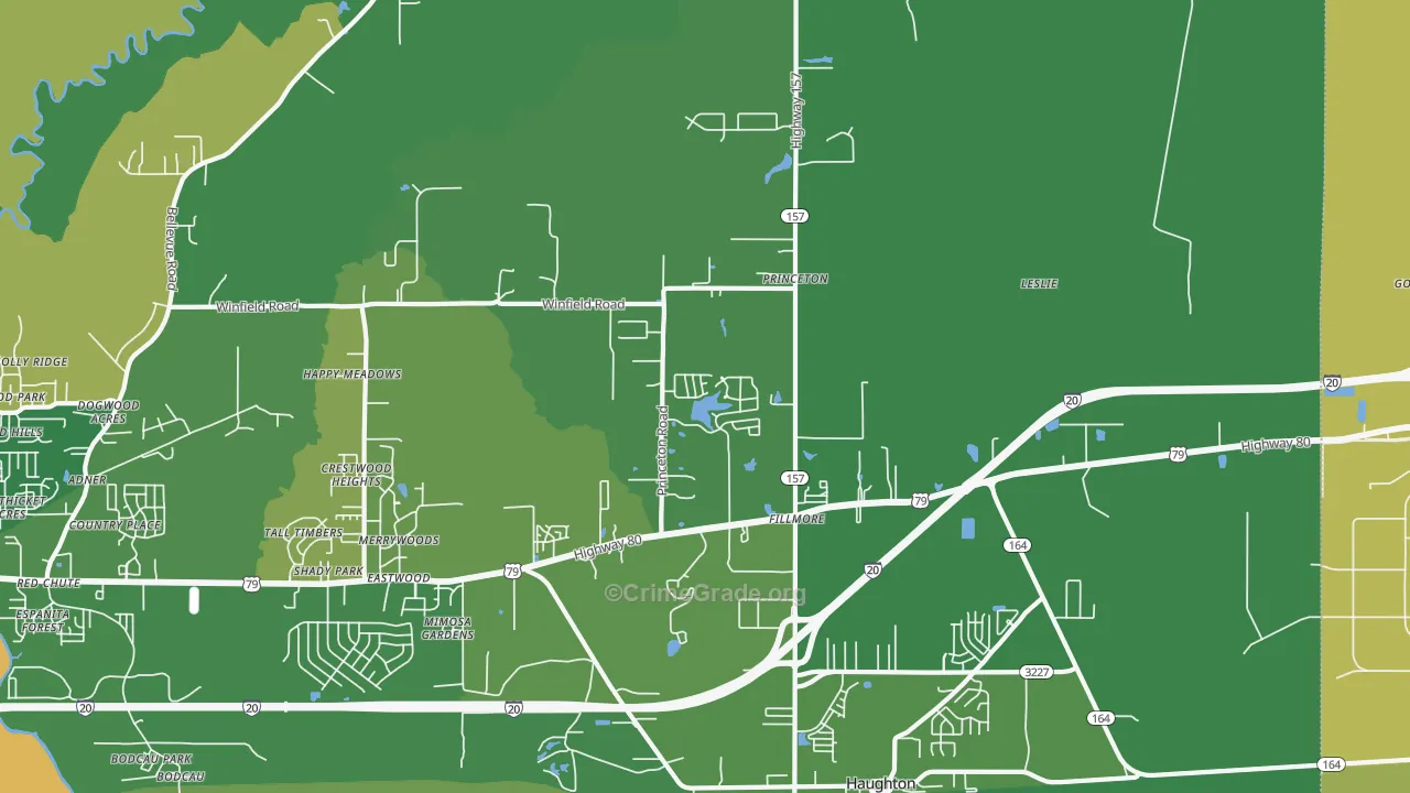 71067, LA Map of Vehicle Theft Rates