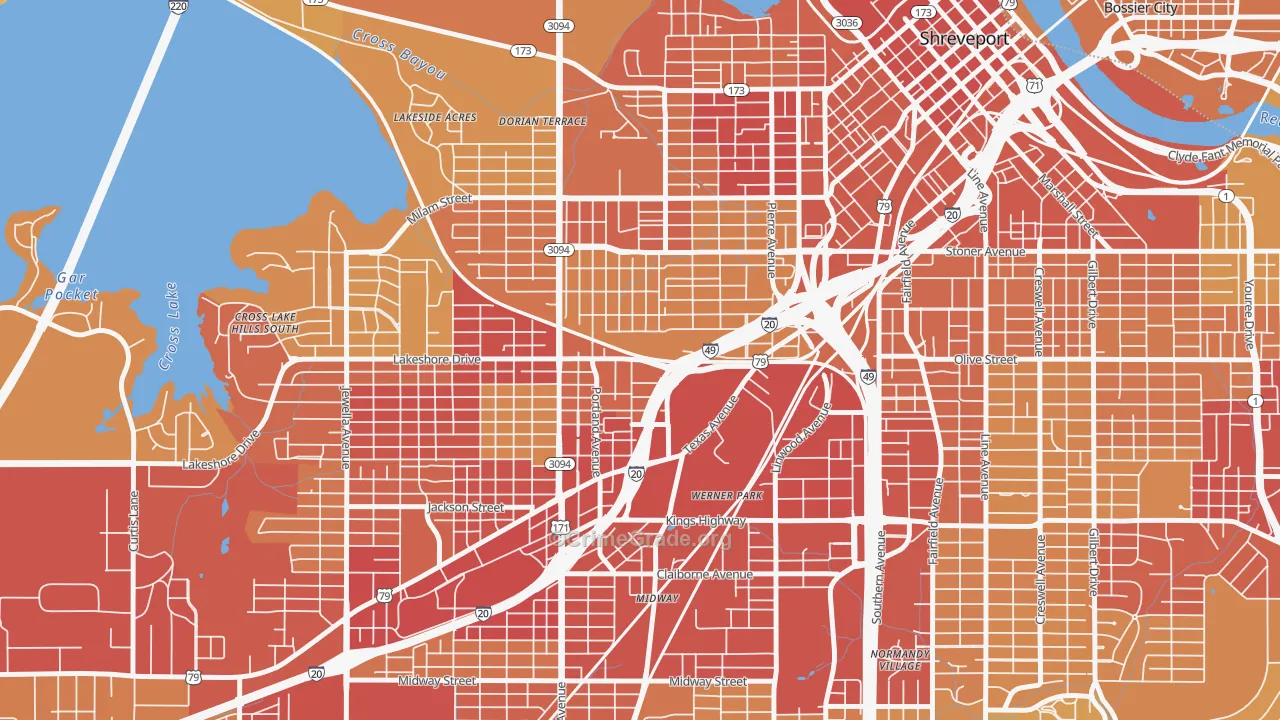 71103, LA Map of Vehicle Theft Rates