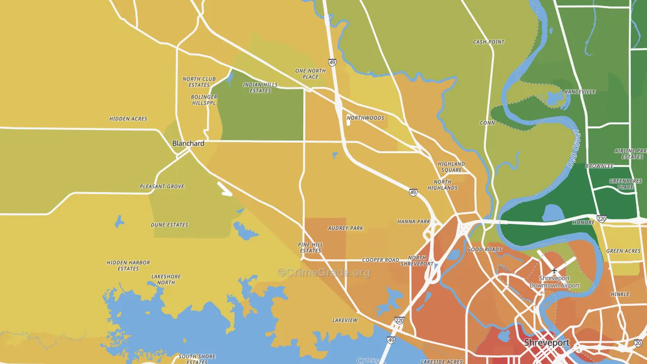 71107, LA Map of Vehicle Theft Rates