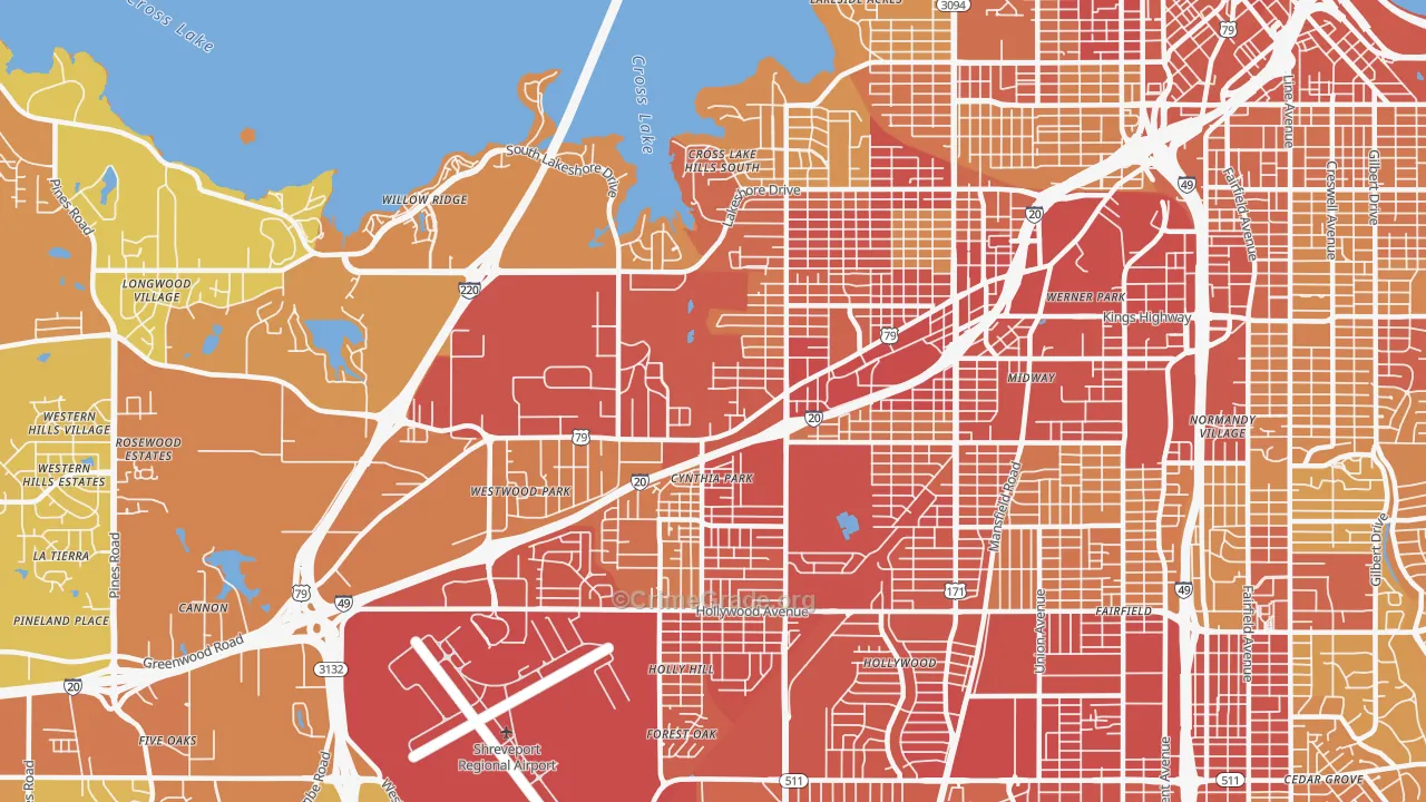 71109, LA Map of Vehicle Theft Rates