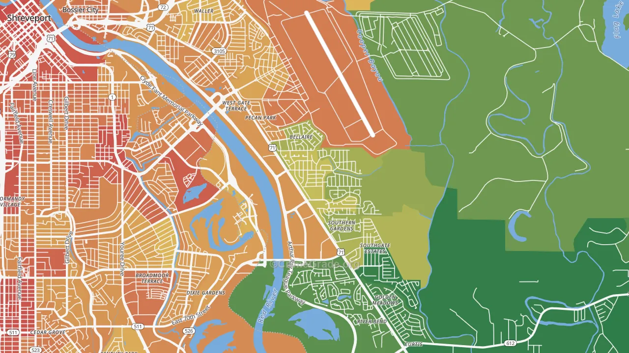 71112, LA Map of Vehicle Theft Rates