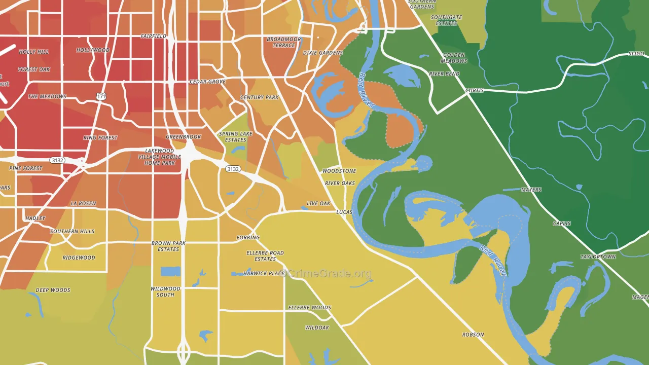 71115, LA Map of Vehicle Theft Rates