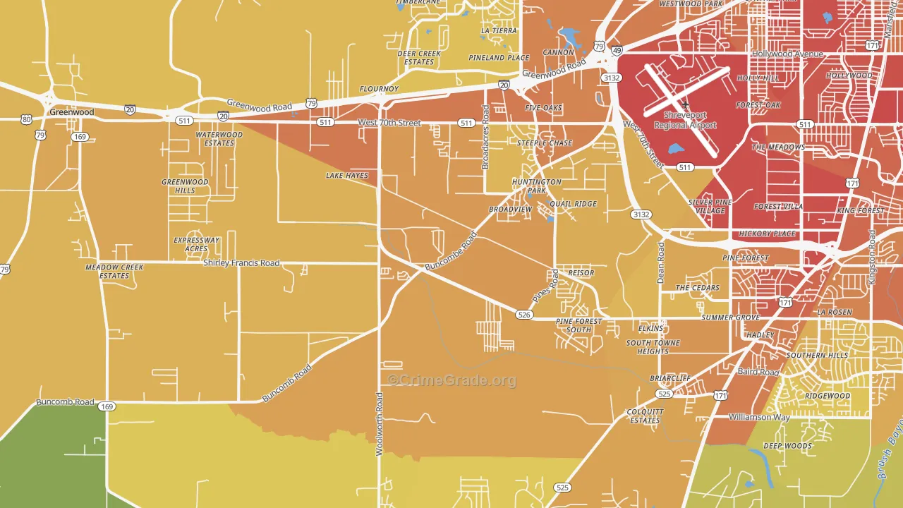 71129, LA Map of Vehicle Theft Rates