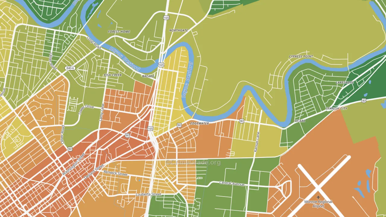71209, LA Map of Vehicle Theft Rates