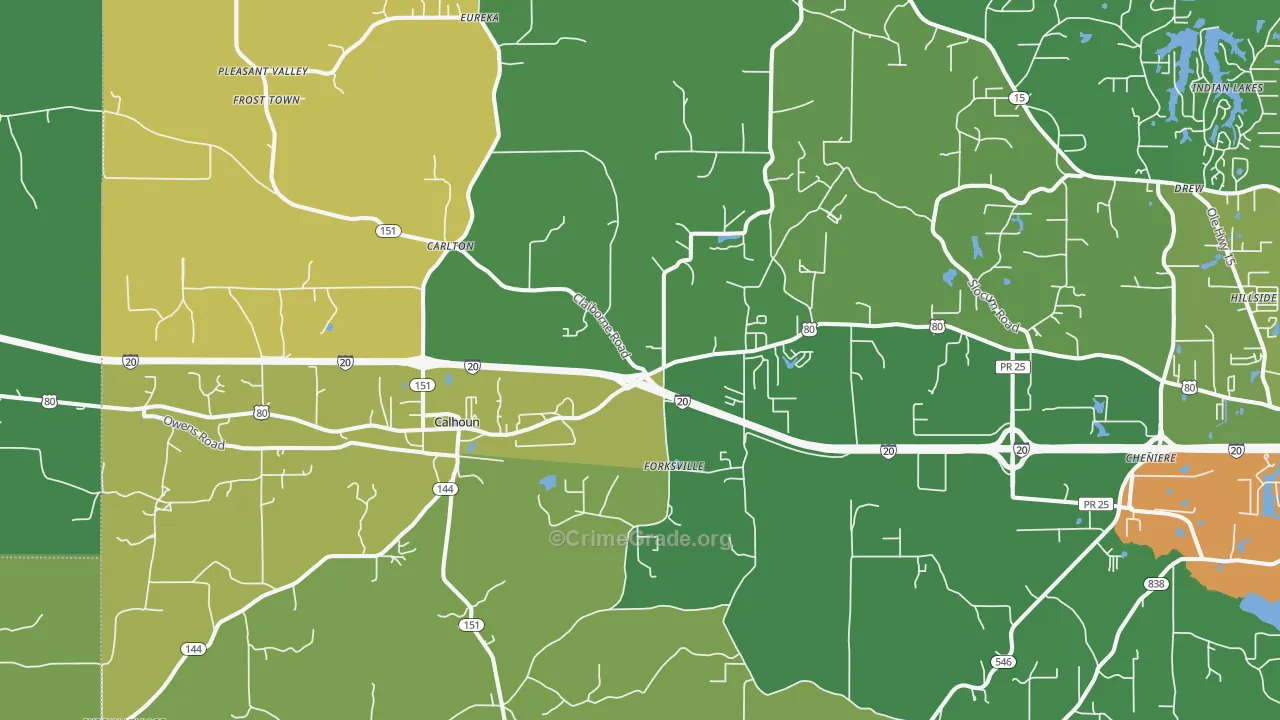 71225, LA Map of Vehicle Theft Rates