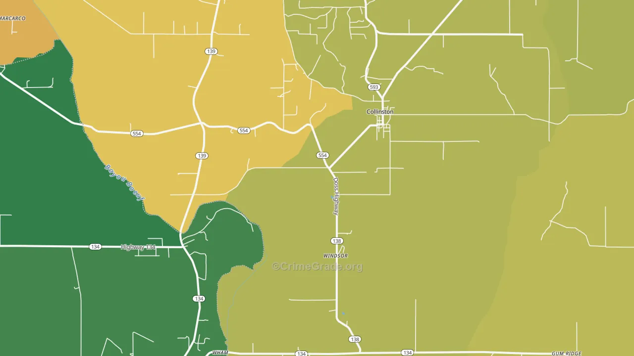 71229, LA Map of Vehicle Theft Rates