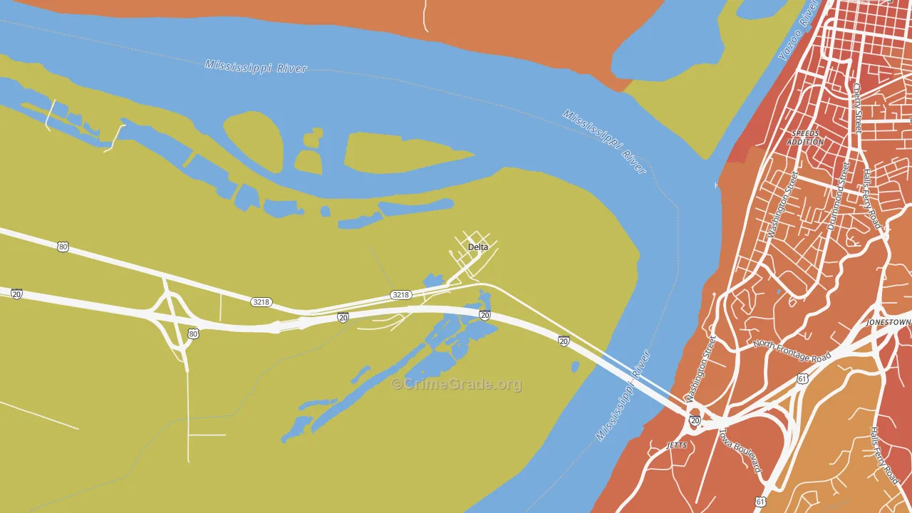 71233, LA Map of Vehicle Theft Rates